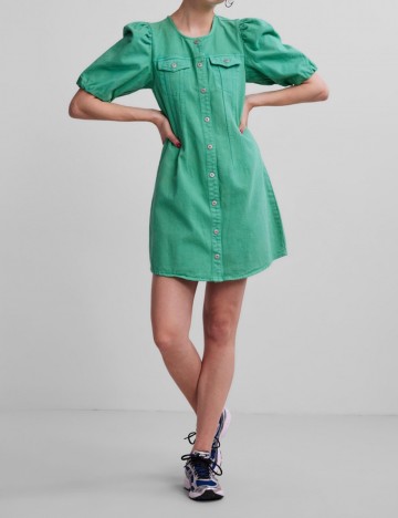 Rochie Scurta Pieces, verde, M