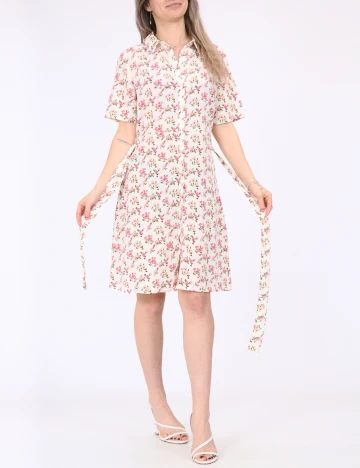 Rochie scurta Pieces, floral, M