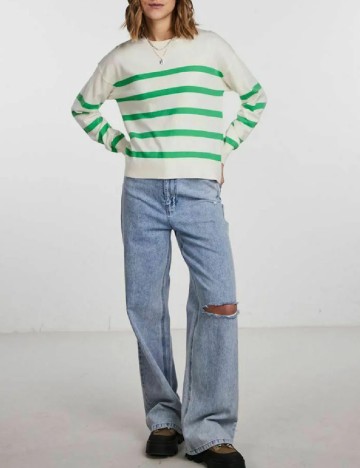 Bluza Pieces, alb, M