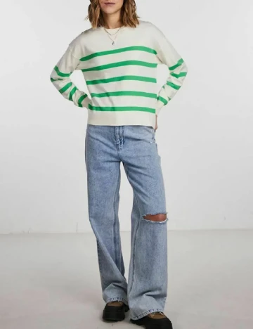Bluza Pieces, alb, M