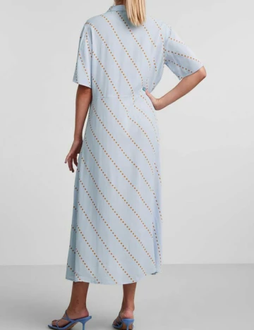 Rochie lunga Pieces, albastru