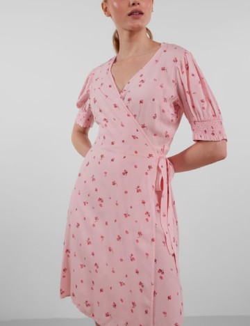 Rochie scurta Pieces, roz, S