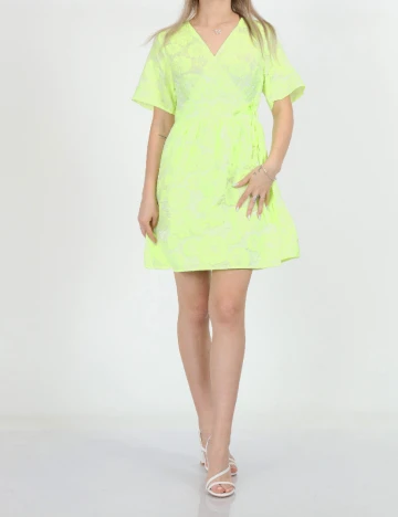 Rochie scurta Pieces, verde Verde