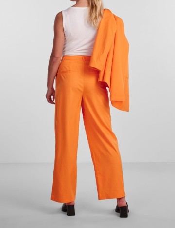 Pantaloni Pieces, portocaliu, M