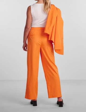 Pantaloni Pieces, portocaliu, M