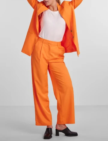 Pantaloni Pieces, portocaliu, M