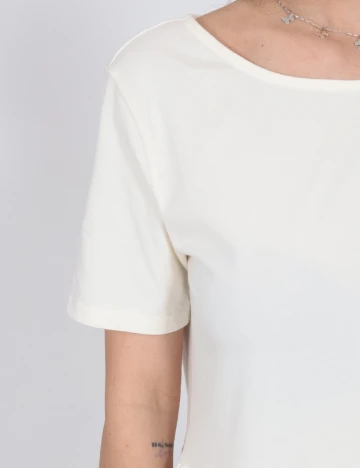 Rochie scurta Pieces, ecru, L