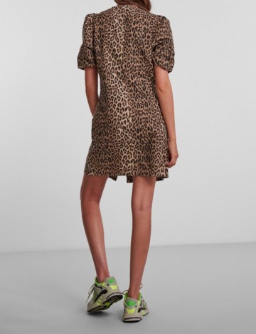 Rochie scurta Pieces, animal print, L