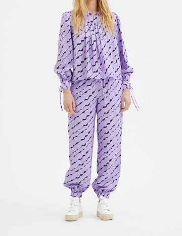 Pantaloni Selected Femme, mov, 40