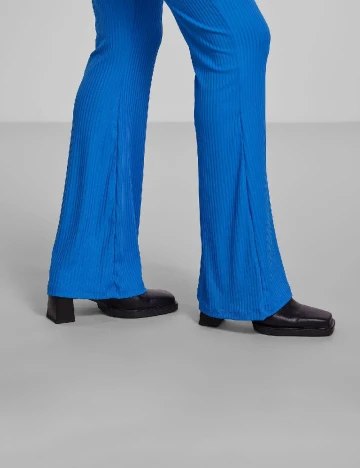 Pantaloni Pieces, albastru, L