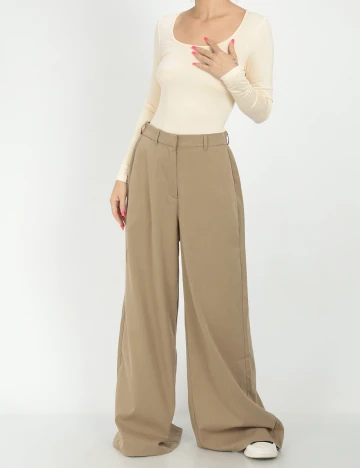 Pantaloni Vila, maro, 38