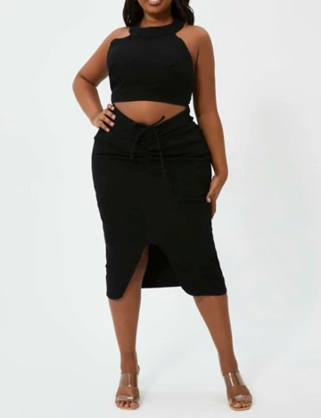 Compleu SHEIN CURVE, negru, 1 XL