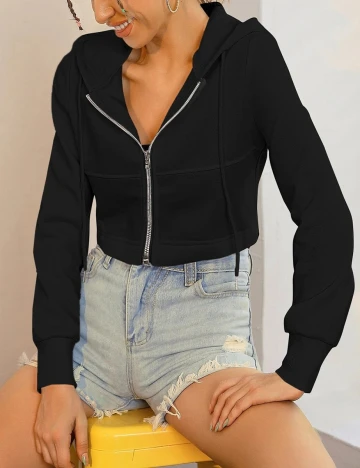 Hanorac SHEIN, negru, L