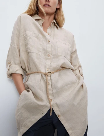 Camasa Zara, bej, XS