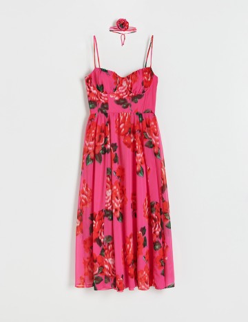 Rochie medie Reserved, roz
