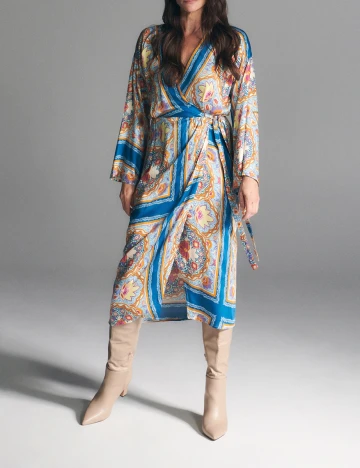 Rochie medie Reserved, albastru, 36