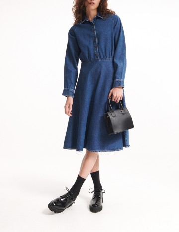 
						Rochie medie Reserved, albastru, 38