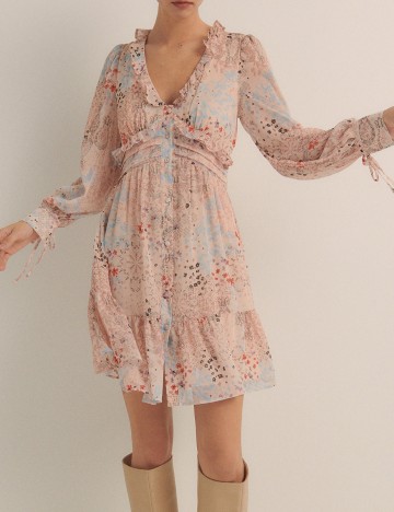 Rochie scurta Reserved, crem