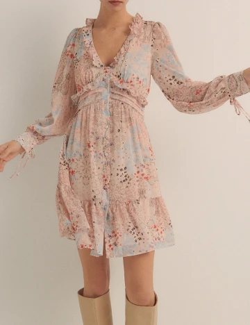 Rochie scurta Reserved, crem