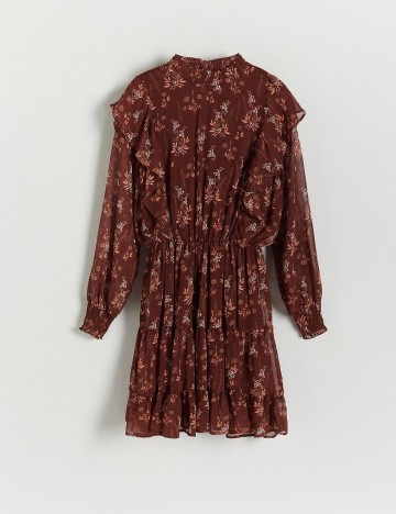 Rochie scurta Reserved, maro, 36