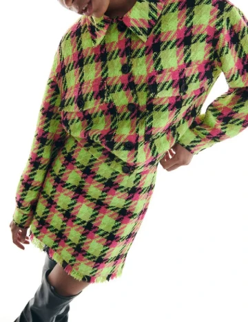 Jacheta Reserved, verde neon, XL