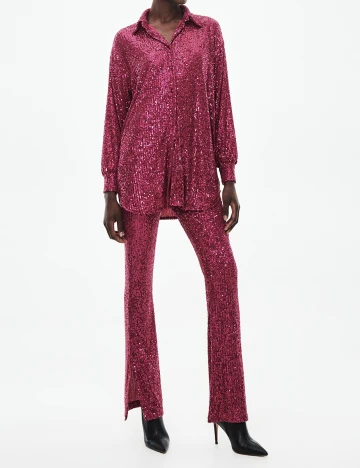 Pantaloni Reserved, roz, L Roz