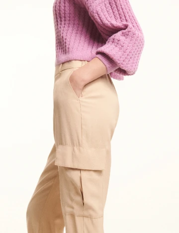 Pantaloni Reserved, crem, XS