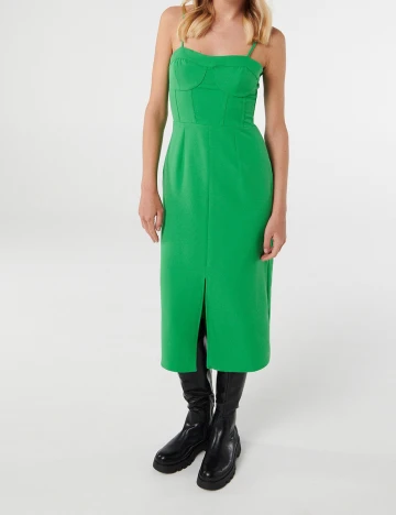 Rochie medie Reserved, verde, 42