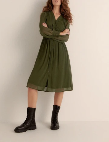 Rochie medie Reserved, verde, XS