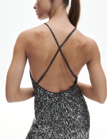 Rochie medie Reserved, argintiu, M