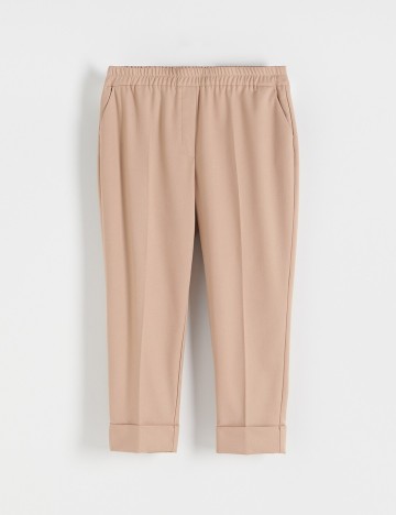 Pantaloni Reserved Plus Size, maro deschis
