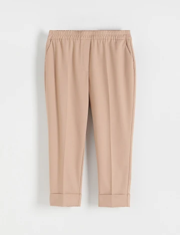 Pantaloni Reserved Plus Size, maro deschis