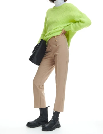 Pantaloni Reserved, crem, S