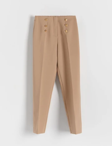 Pantaloni Reserved, crem, S