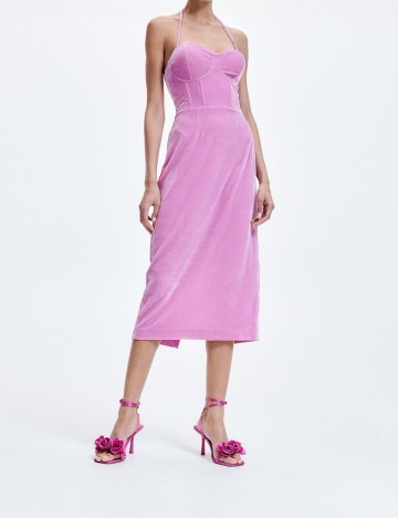 Rochie medie Reserved, roz, XS