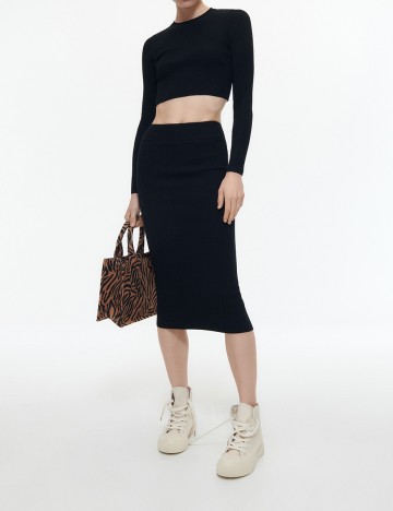 Fusta Reserved, negru, M