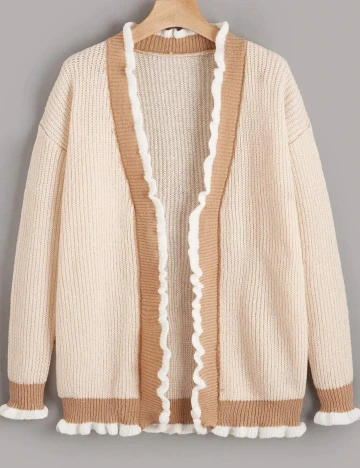 Cardigan SHEIN, crem, XL Crem