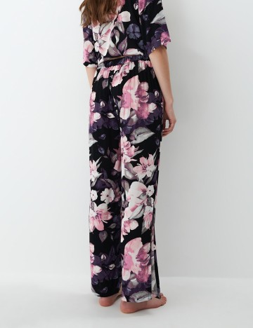 Pantaloni de pijama Mohito, negru floral, S