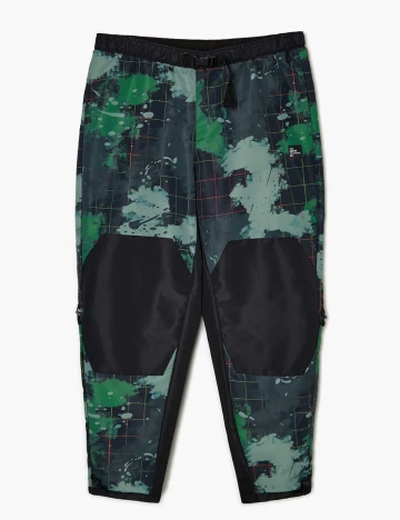 Pantaloni CROPP, negru/verde, 32