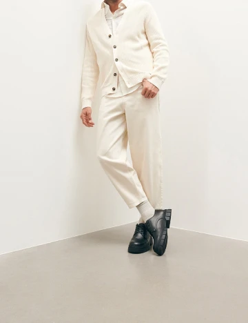 Cardigan Reserved, ecru Alb