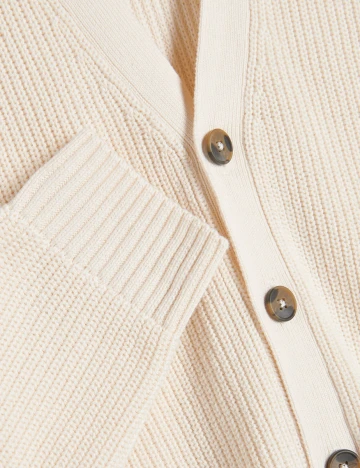 Cardigan Reserved, ecru Alb
