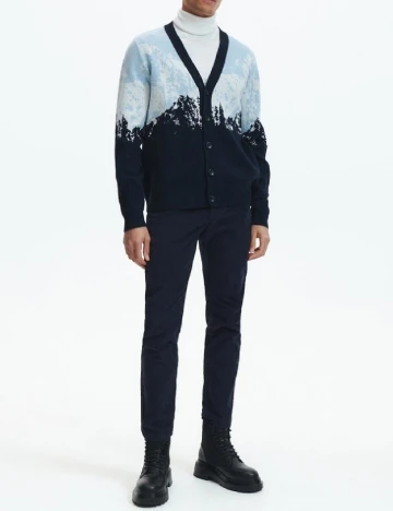 Cardigan Reserved, bleumarin Albastru
