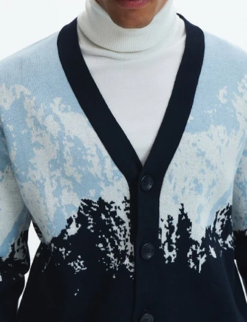 Cardigan Reserved, bleumarin Albastru