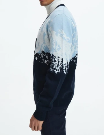 Cardigan Reserved, bleumarin Albastru