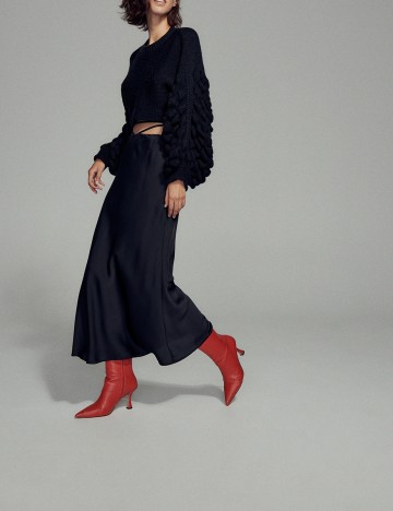 Botine Reserved, rosu, 40
