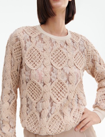 Bluza Reserved, crem, S