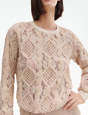 Bluza Reserved, crem, S