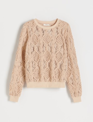 Bluza Reserved, crem, S