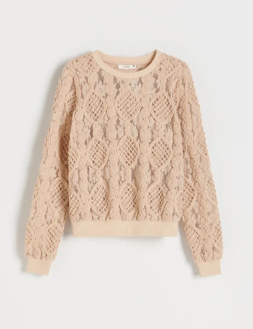 Bluza Reserved, crem, S