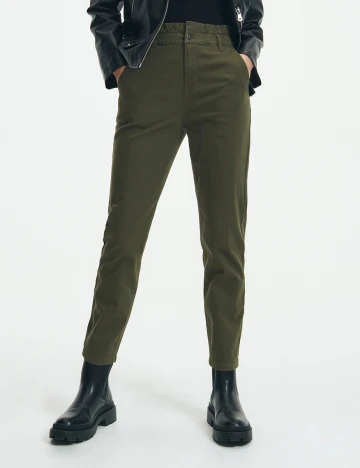Pantaloni Reserved, verde, S